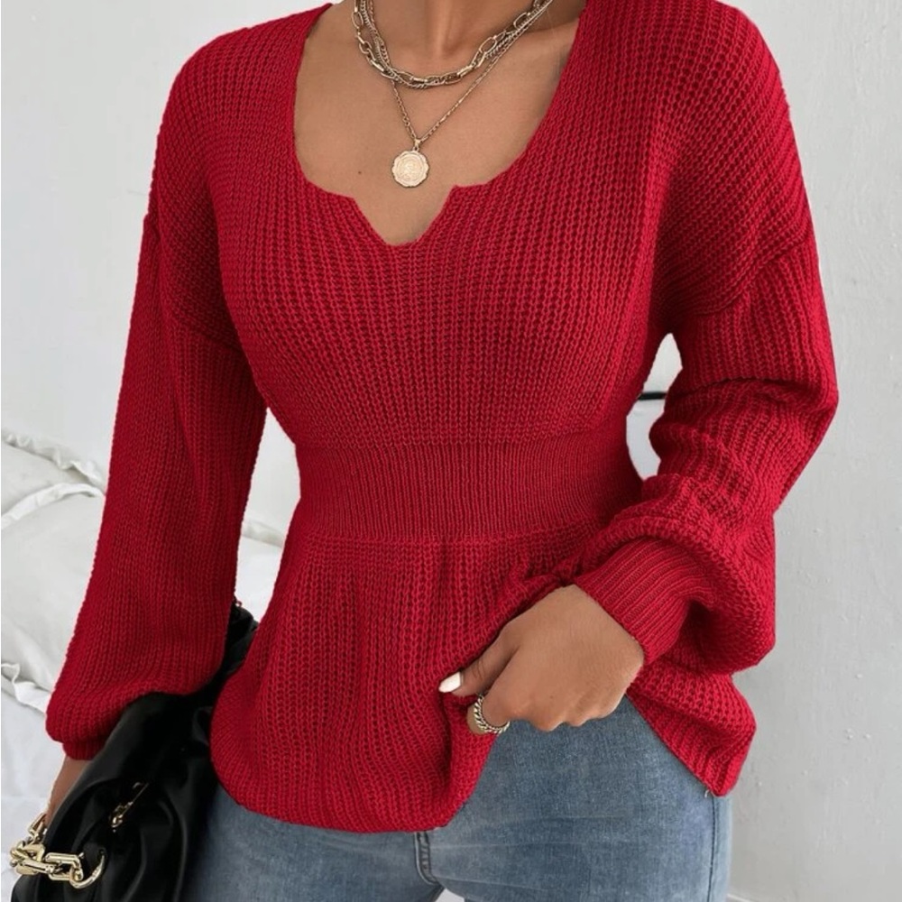 Red sweater- large